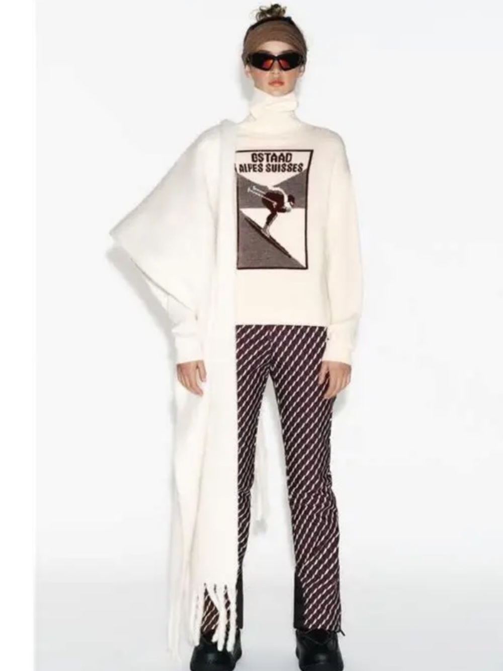 ZARA 90% Wool Ski Collection Jumper, Ecru, NWT, XL